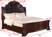 Sheffield Dark Cherry King Panel Bed - Lara Furniture