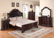 Sheffield Dark Cherry King Panel Bed - Lara Furniture