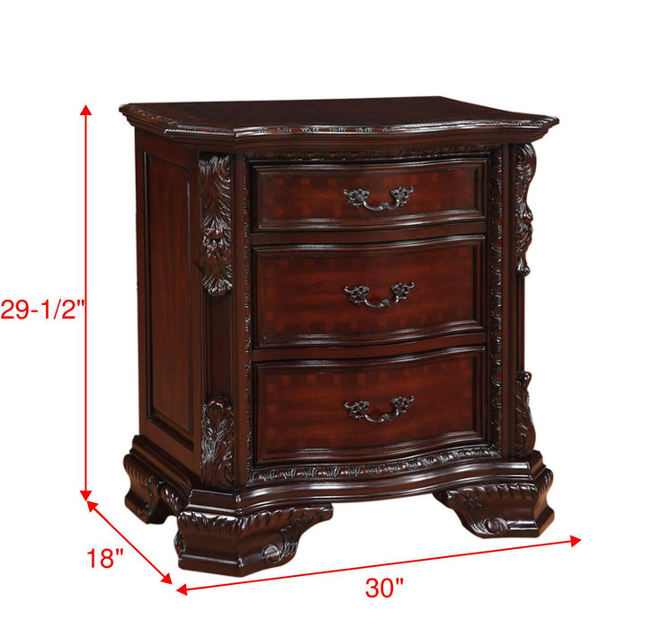 Sheffield Dark Cherry Nightstand - B1100-2 - Lara Furniture