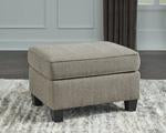 Shewsbury Pewter Ottoman - 4720214 - Lara Furniture