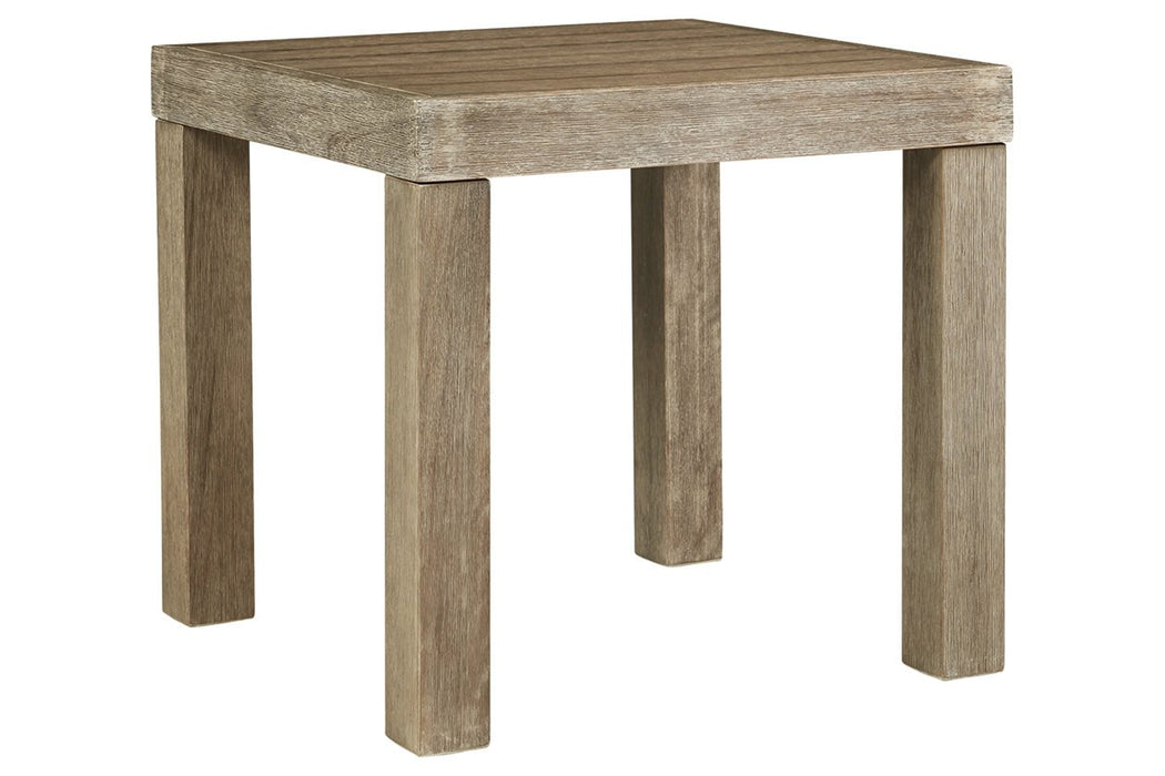 Silo Point Brown Outdoor End Table - P804-702 - Lara Furniture