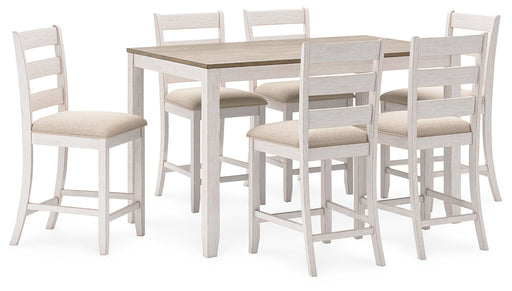 Skempton Counter Height Dining Table and Bar Stools (Set of 7) - D394-423 - Lara Furniture