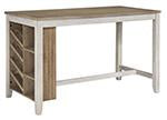 Skempton White/Light Brown Counter Height Dining Table - D394-32 - Lara Furniture