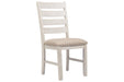 Skempton White/Light Brown Dining Chair (Set of 2) - D394-01 - Lara Furniture