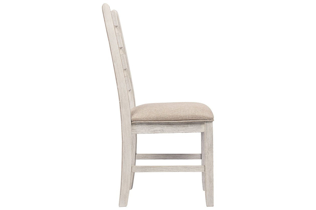 Skempton White/Light Brown Dining Chair (Set of 2) - D394-01 - Lara Furniture