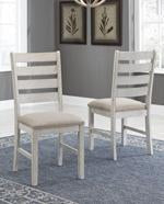 Skempton White/Light Brown Dining Chair (Set of 2) - D394-01 - Lara Furniture