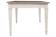 Skempton White/Light Brown Dining Table - D394-25 - Lara Furniture