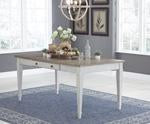 Skempton White/Light Brown Dining Table - D394-25 - Lara Furniture