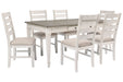 Skempton White/Light Brown Dining Table - D394-25 - Lara Furniture