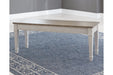 Skempton White/Light Brown Storage Bench - D394-00 - Lara Furniture