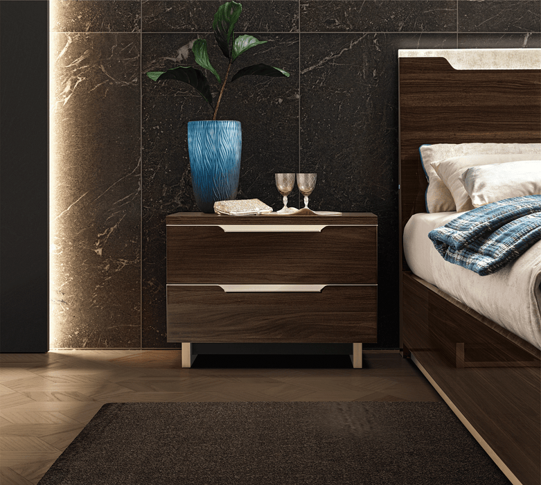 Smart Bedroom Walnut Set - Lara Furniture