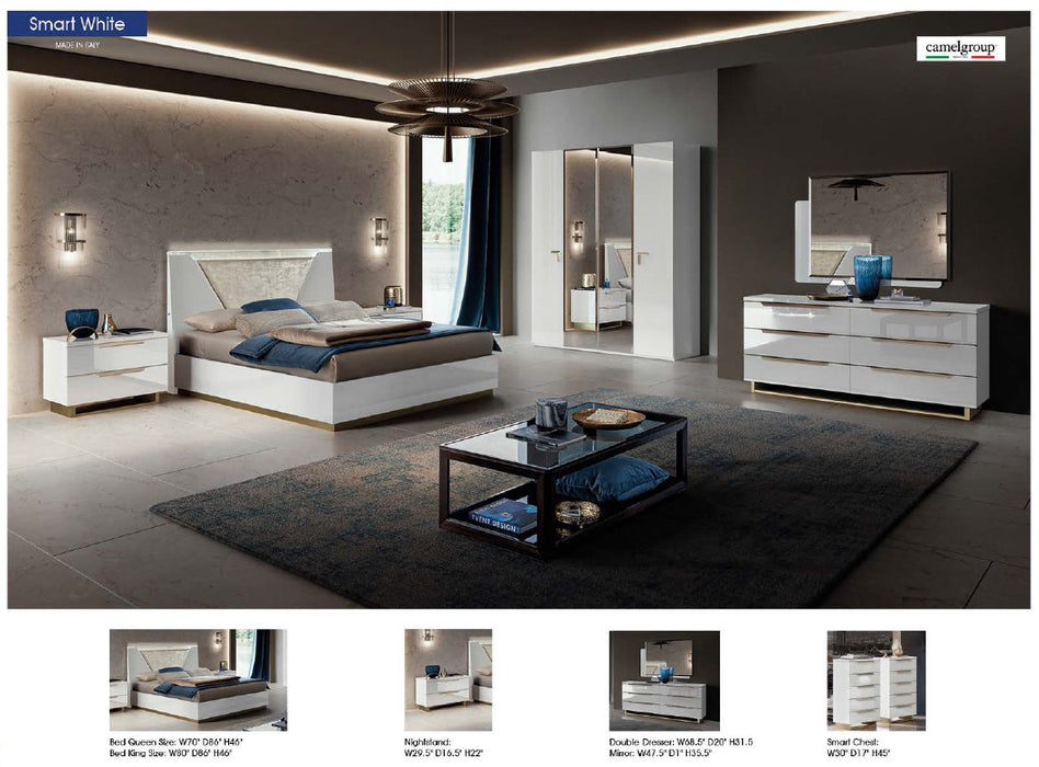 Smart Bedroom White Set - Lara Furniture