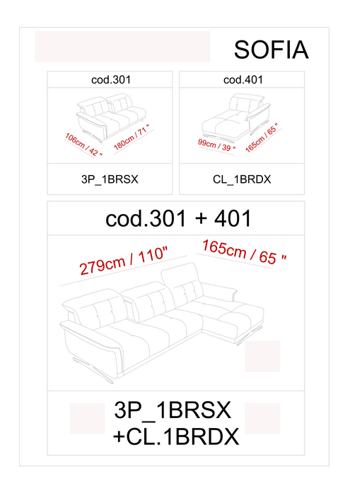 Sofia Sectional - i38233 - Lara Furniture