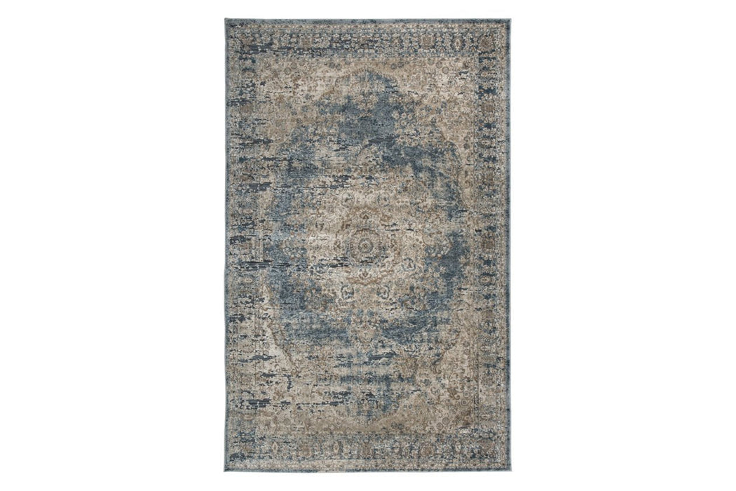 South Blue/Beige 5' x 7' Rug - R402722 - Lara Furniture