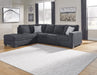 [SPECIAL] Altari Slate LAF Full Sleeper Sectional - Lara Furniture