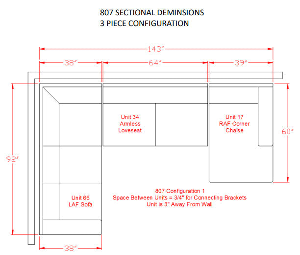 [SPECIAL] Ballinasloe Platinum RAF Sectional - Lara Furniture