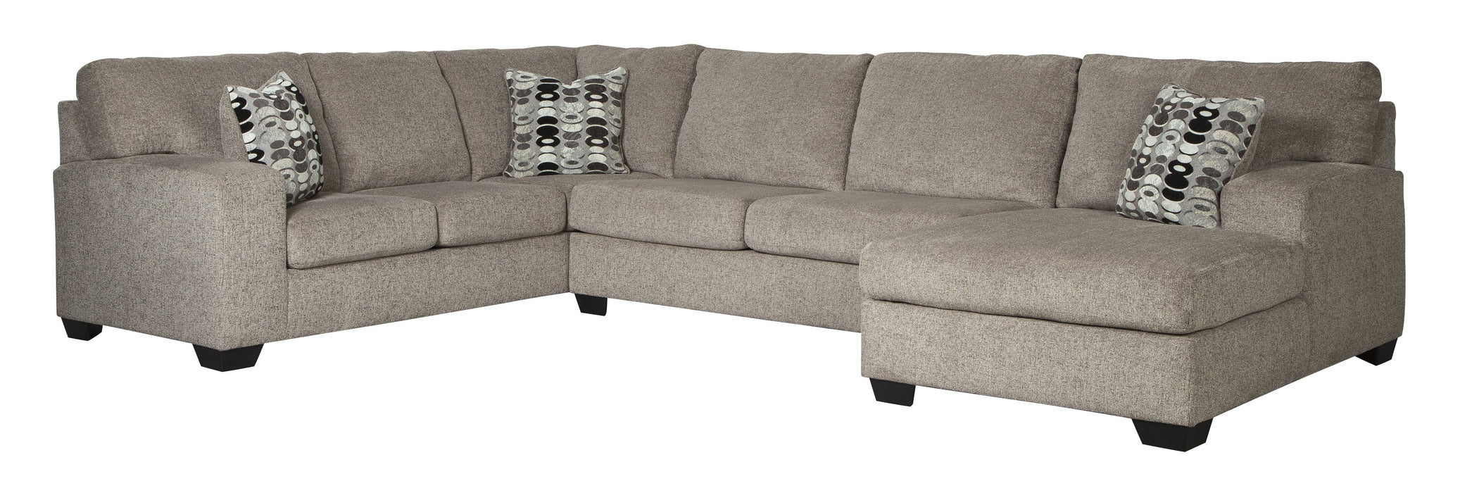 [SPECIAL] Ballinasloe Platinum RAF Sectional - Lara Furniture