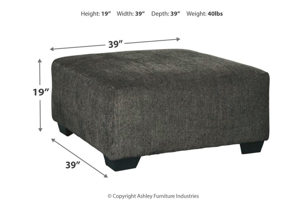 [SPECIAL] Ballinasloe Smoke Oversized Ottoman - 8070308 - Lara Furniture