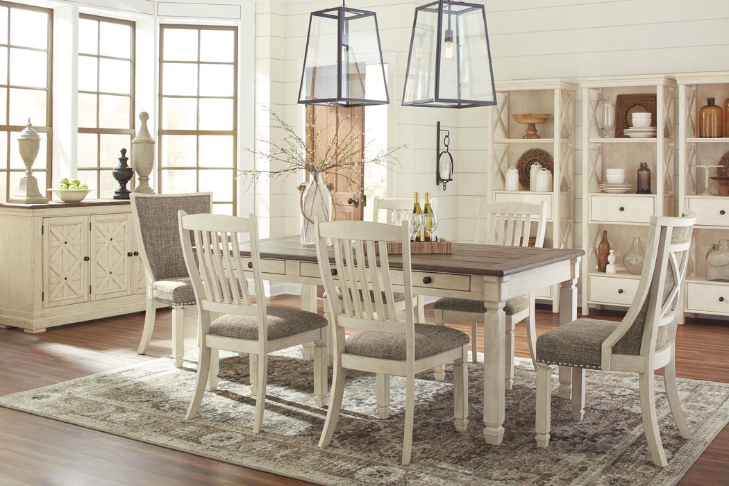 [SPECIAL] Bolanburg Antique White-Oak Dining Room Set - Lara Furniture