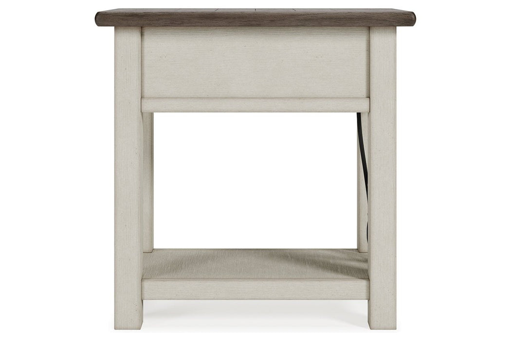 [SPECIAL] Bolanburg Two-tone Chairside End Table - T637-107 - Lara Furniture