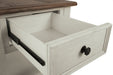 [SPECIAL] Bolanburg Two-tone Chairside End Table with USB Ports & Outlets - T637-7 - Lara Furniture