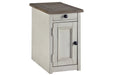 [SPECIAL] Bolanburg Two-tone Chairside End Table with USB Ports & Outlets - T637-7 - Lara Furniture