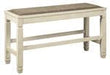 [SPECIAL] Bolanburg Two-tone Counter Height Dining Bench - D647-09 - Lara Furniture