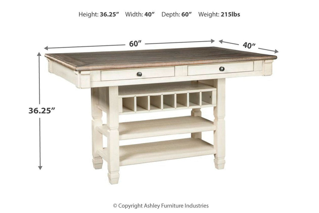 [SPECIAL] Bolanburg Two-tone Counter Height Dining Table - D647-32 - Lara Furniture