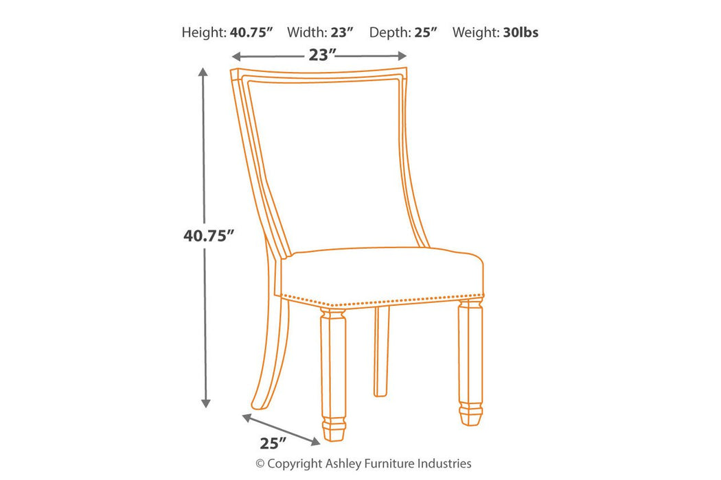 [SPECIAL] Bolanburg Two-tone Dining Chair (Set of 2) - D647-02 - Lara Furniture