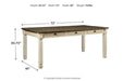 [SPECIAL] Bolanburg Two-tone Dining Table - D647-25 - Lara Furniture