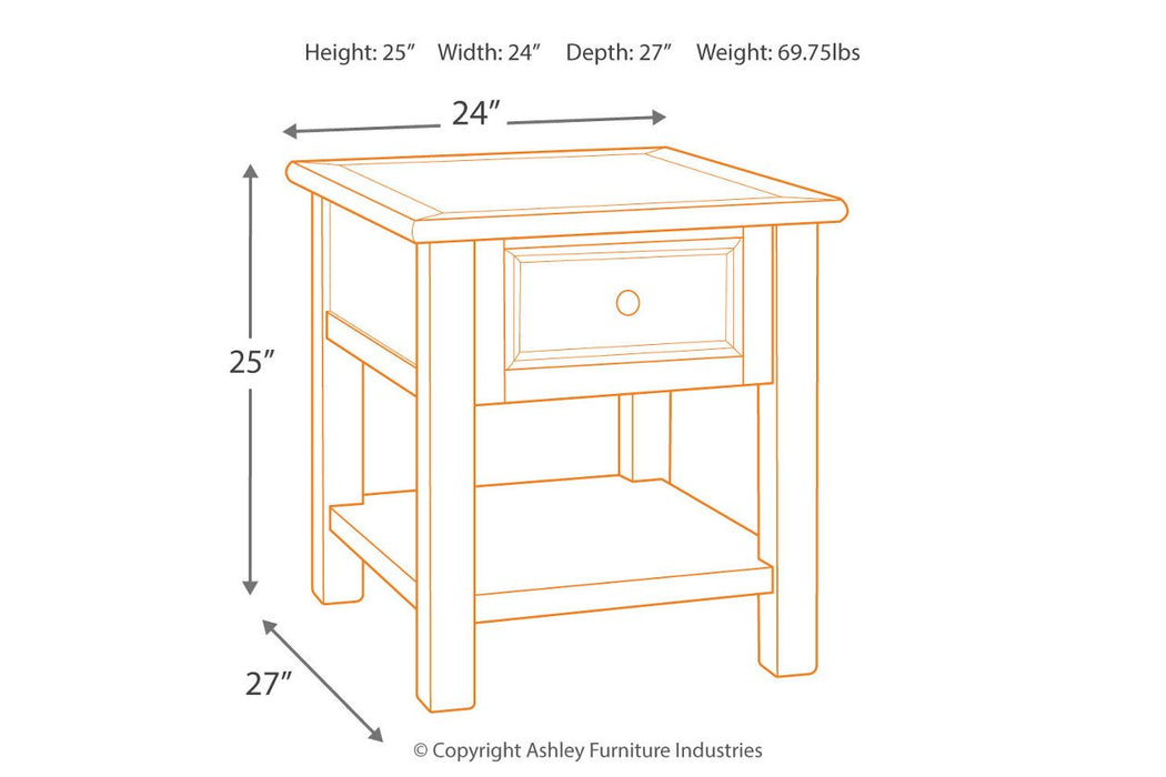 [SPECIAL] Bolanburg Two-tone End Table - T637-3 - Lara Furniture