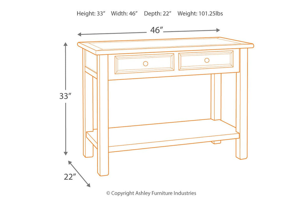 [SPECIAL] Bolanburg Two-tone Sofa/Console Table - T637-4 - Lara Furniture