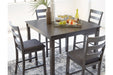 [SPECIAL] Bridson Gray Counter Height Dining Table and Bar Stools (Set of 5) - D383-223 - Lara Furniture