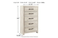 [SPECIAL] Cambeck Whitewash Chest of Drawers - B192-46 - Lara Furniture