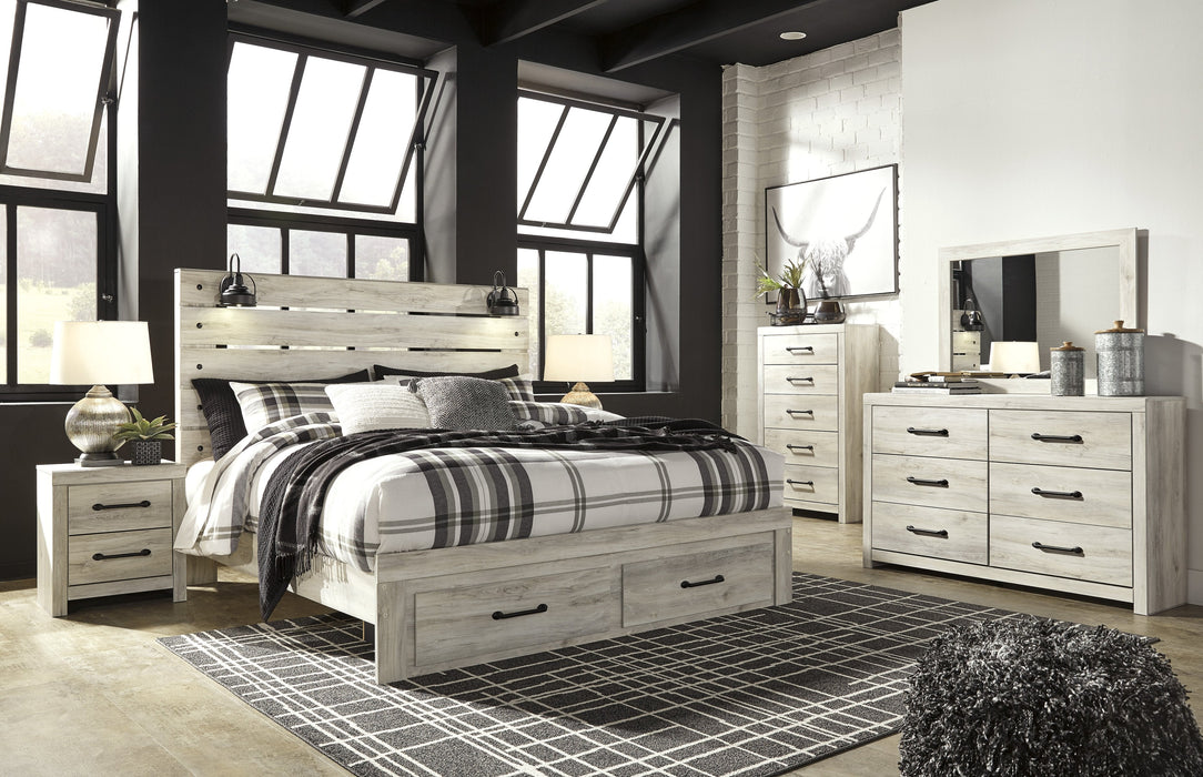 [SPECIAL] Cambeck Whitewash Footboard Storage Bedroom Set - Lara Furniture