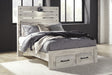 [SPECIAL] Cambeck Whitewash Full Footboard Storage Bed - Lara Furniture