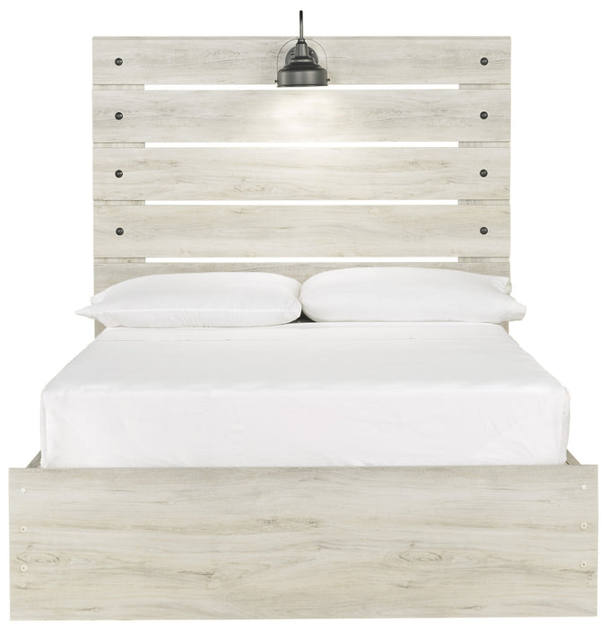 [SPECIAL] Cambeck Whitewash Full Side Storage Platform Bed - Lara Furniture