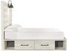 [SPECIAL] Cambeck Whitewash Full Side Storage Platform Bed - Lara Furniture