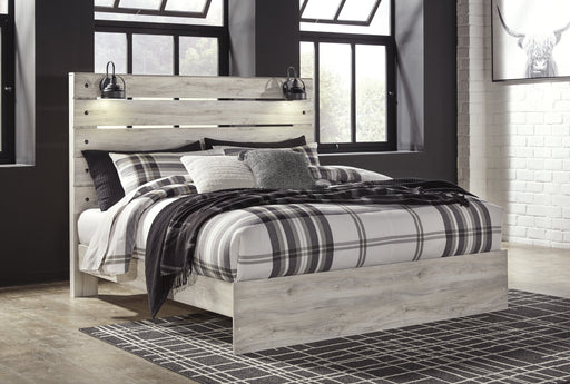 [SPECIAL] Cambeck Whitewash King Panel Bed - Lara Furniture