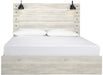 [SPECIAL] Cambeck Whitewash King Panel Bed - Lara Furniture