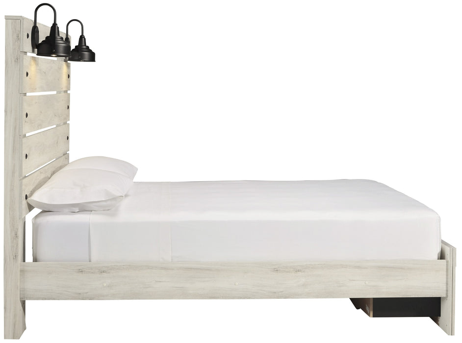 [SPECIAL] Cambeck Whitewash Queen Footboard Storage Bed - Lara Furniture