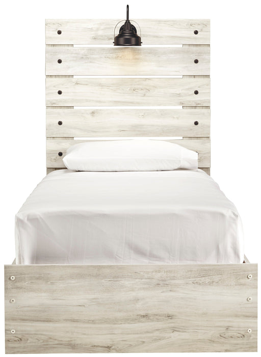 [SPECIAL] Cambeck Whitewash Twin Panel Bed - Lara Furniture