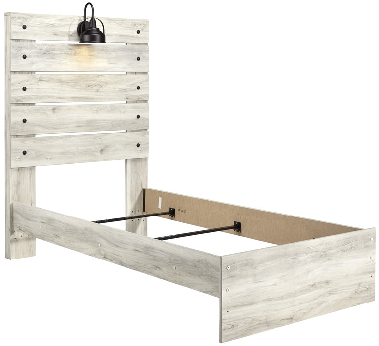 [SPECIAL] Cambeck Whitewash Twin Panel Bed - Lara Furniture