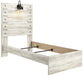 [SPECIAL] Cambeck Whitewash Twin Panel Bed - Lara Furniture