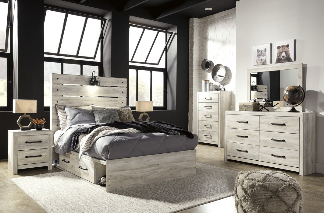 [SPECIAL] Cambeck Whitewash Youth Storage Platform Bedroom Set - Lara Furniture