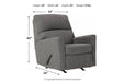 [SPECIAL] Dalhart Charcoal Recliner - 8570325 - Lara Furniture