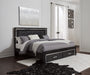 [SPECIAL] Kaydell Black LED King Footboard Storage Platform Bed - Lara Furniture