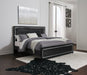 [SPECIAL] Kaydell Black LED King Panel Bed - Lara Furniture