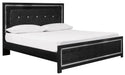 [SPECIAL] Kaydell Black LED King Panel Bed - Lara Furniture