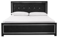 [SPECIAL] Kaydell Black LED King Panel Bed - Lara Furniture